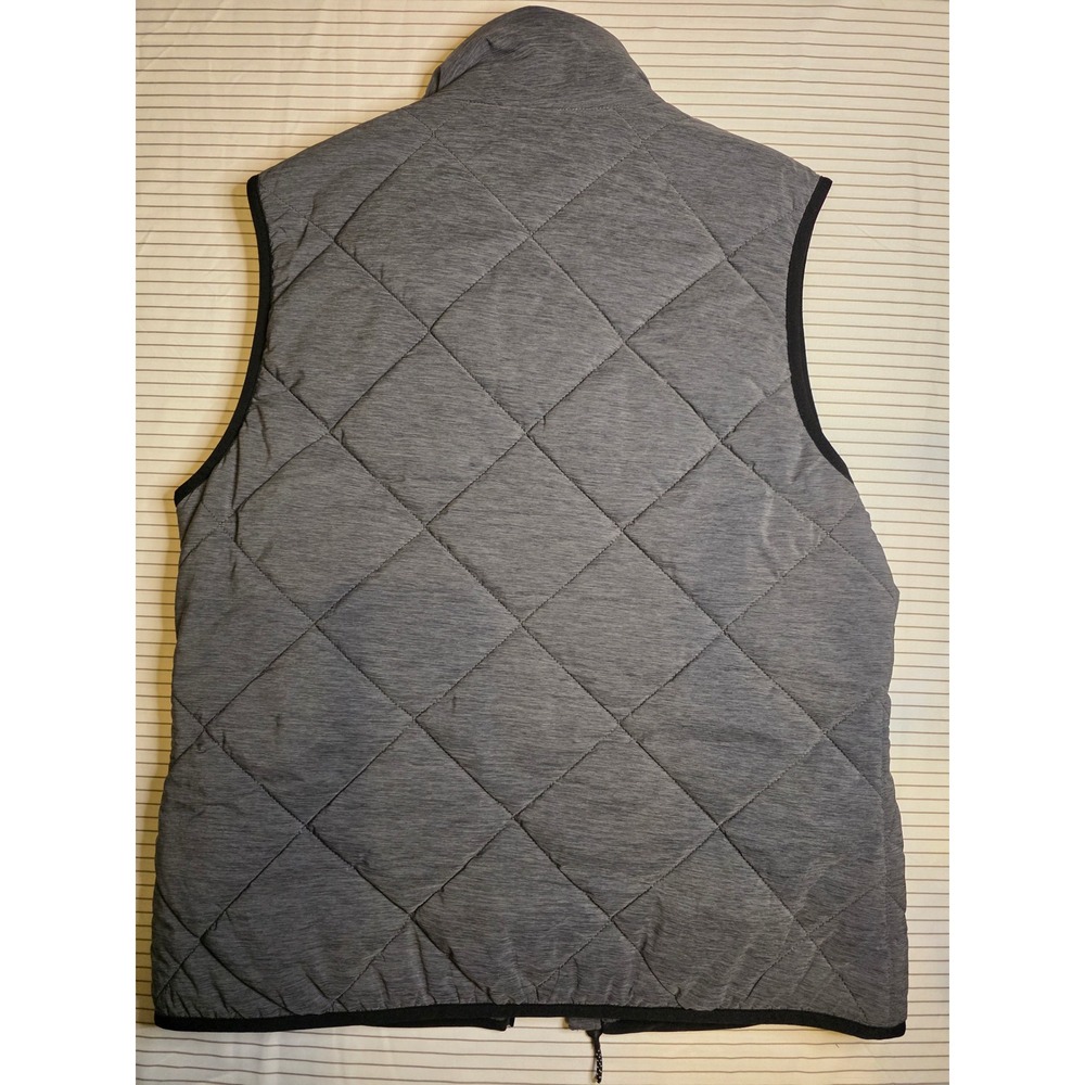 1321 Banana Republic Mens Tailored Performance Quilted Vest Grey Water Resist M - Picture 5 of 6
